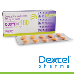 Box of Doxylin / Doxycycline / Doxycyclin / Vibramycin Anitbiotic