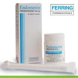 Endometrin 100mg Inserts with one applicator which is manufacturered by Ferring