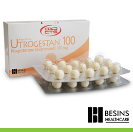 Box of Prometrium / Utrogestan / Progesterone capsules or pessaries