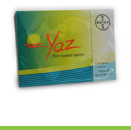 Box of Yaz Combined Contraceptive