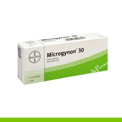 Box of Microgynon containing 63 pills